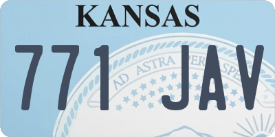 KS license plate 771JAV