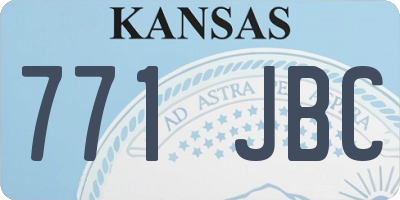 KS license plate 771JBC