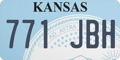 KS license plate 771JBH