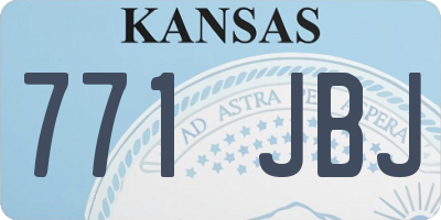 KS license plate 771JBJ