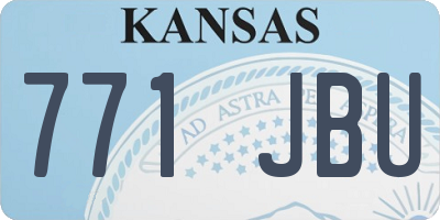 KS license plate 771JBU