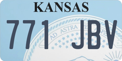 KS license plate 771JBV