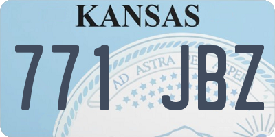 KS license plate 771JBZ