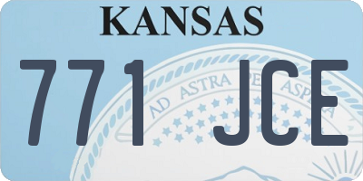 KS license plate 771JCE
