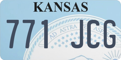 KS license plate 771JCG