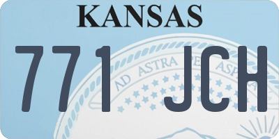 KS license plate 771JCH