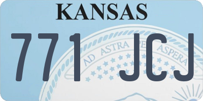 KS license plate 771JCJ
