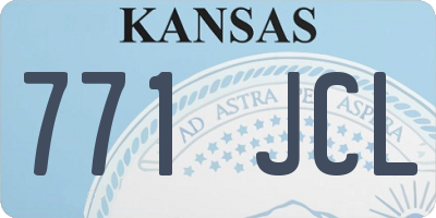 KS license plate 771JCL