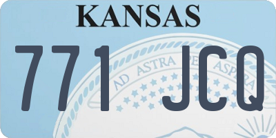 KS license plate 771JCQ
