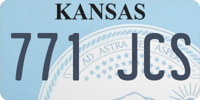 KS license plate 771JCS