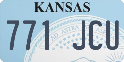 KS license plate 771JCU