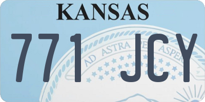 KS license plate 771JCY