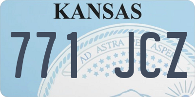 KS license plate 771JCZ