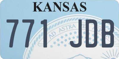 KS license plate 771JDB