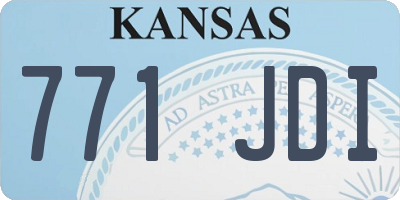 KS license plate 771JDI