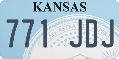 KS license plate 771JDJ