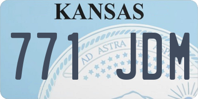 KS license plate 771JDM