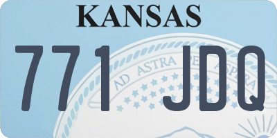 KS license plate 771JDQ