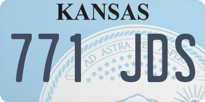 KS license plate 771JDS