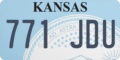 KS license plate 771JDU