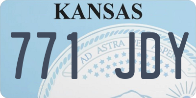 KS license plate 771JDY