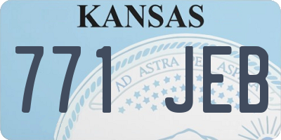 KS license plate 771JEB