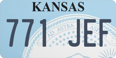 KS license plate 771JEF