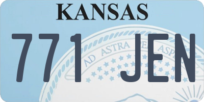 KS license plate 771JEN