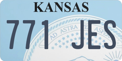 KS license plate 771JES