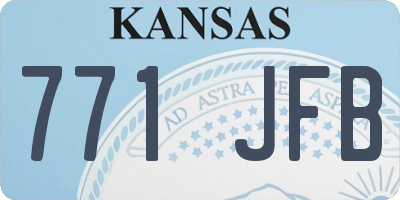 KS license plate 771JFB