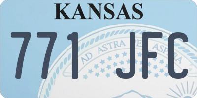 KS license plate 771JFC