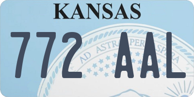 KS license plate 772AAL