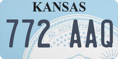 KS license plate 772AAQ