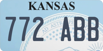 KS license plate 772ABB