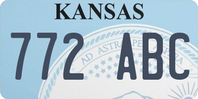 KS license plate 772ABC