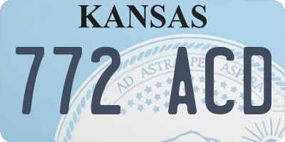 KS license plate 772ACD