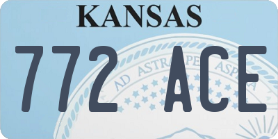 KS license plate 772ACE