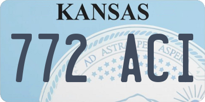 KS license plate 772ACI
