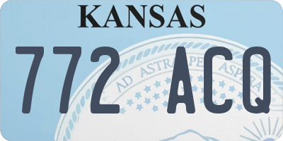 KS license plate 772ACQ