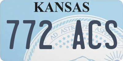 KS license plate 772ACS