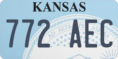 KS license plate 772AEC