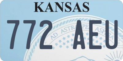 KS license plate 772AEU