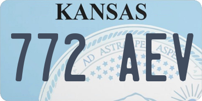KS license plate 772AEV