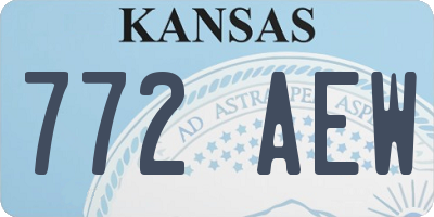 KS license plate 772AEW