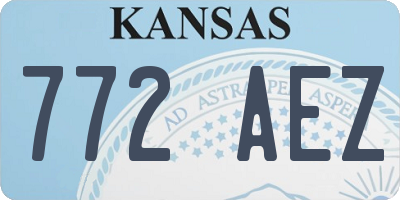 KS license plate 772AEZ