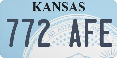 KS license plate 772AFE