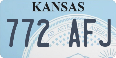KS license plate 772AFJ