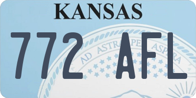 KS license plate 772AFL