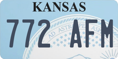 KS license plate 772AFM