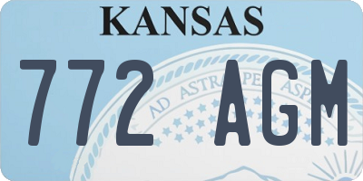 KS license plate 772AGM